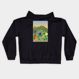 Day light of a village Kids Hoodie